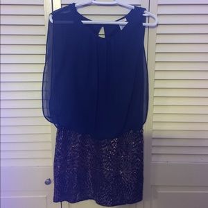 Navy Blue with sequins dress